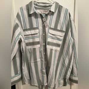 Loft cotton button front shirt NWT Xl